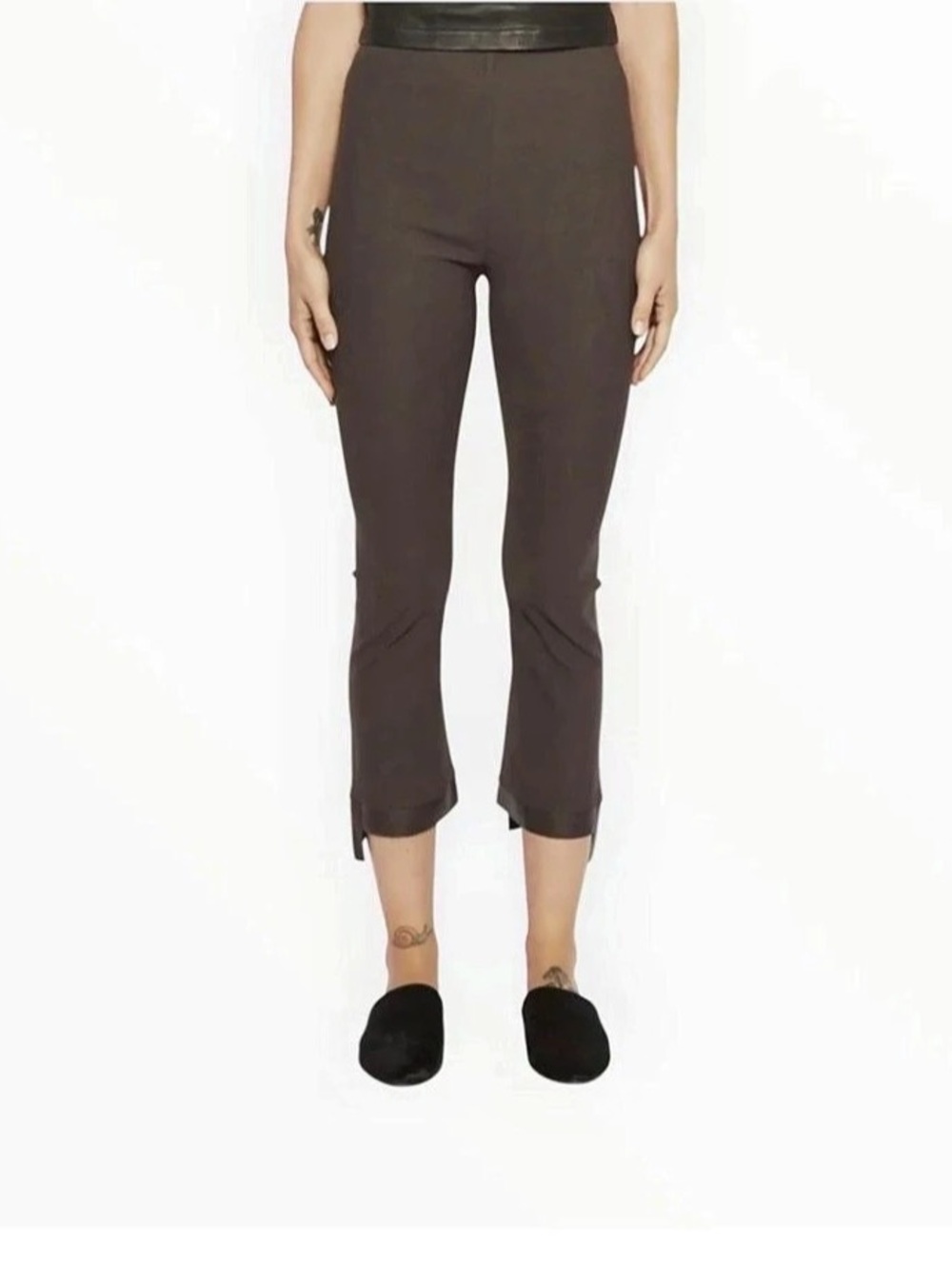 Elaine Kim Olga Tech with Cuff Cropped Flare Leggings Size Small